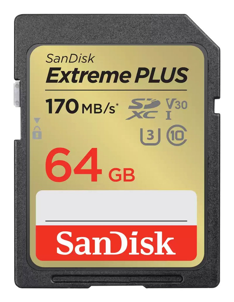SanDisk Extreme Plus Memory Card Flash 64GB Uhs-i U3 / CLASS10 Sdxc Uhs-i