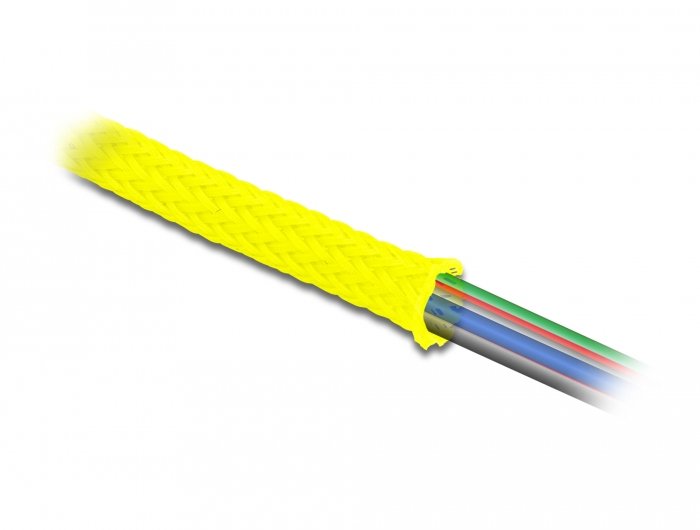 Delock 20755 Case Trenzada Estirable 2M X 38MM, Colour Yellow