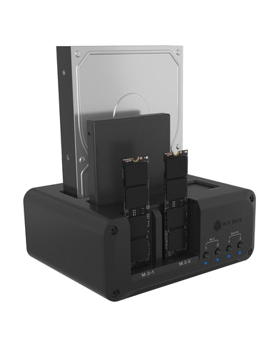 Housing Icybox 4-BAY 2X M.2 NVMe And 2X 2,5/3,5 HDD/SSD — image 1
