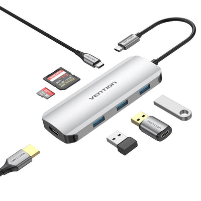 Vention Docking USB Type-c Tojhb 1x HDMI 3x USB 1x USB Type-c 1XLECTOR Cards Grey — image 1