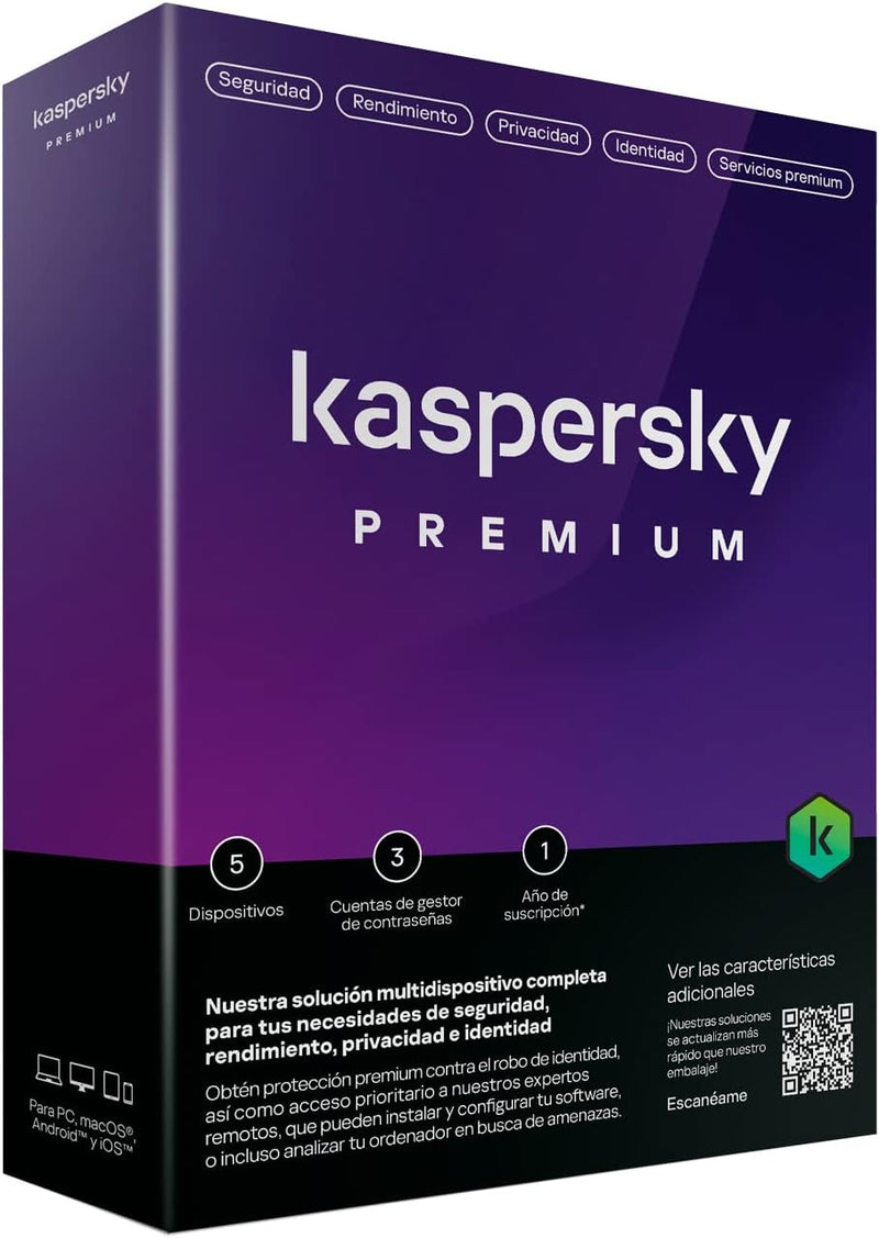 Kaspersky Antivirus Premium 5 Dispositivos 1 Year