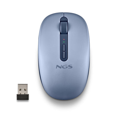 Ngs Mouse Ergonómico Wireless Fog Dual Fogdualblue Quiet Up To 1600 DPI Blue — image 1