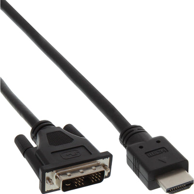 Inline Hdmi-DVI HDMI Cable Male a DVI Male 18 + 1 Black 1M — image 1