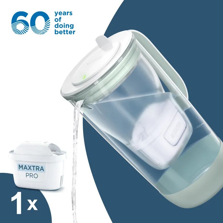 Brita Jarra Filtrante Glass + 1MAXTRAPROPP 2,5 L Colour Menta