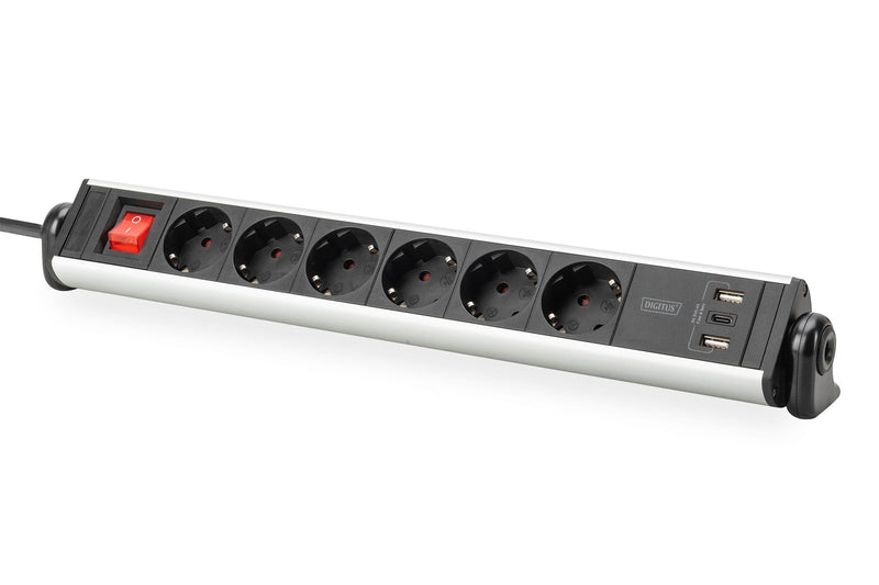 Digitus Power Strip 6 Plugs Office With 3 Conexiones USB