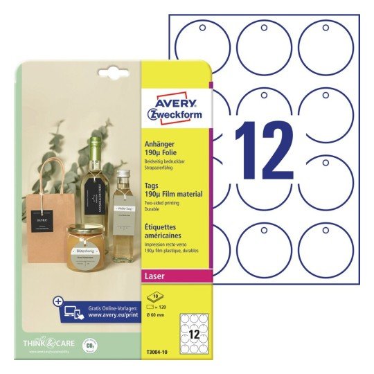 Avery Zweckform Labels Colgantes 60,0 X 60,0MM