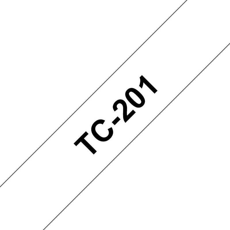 Brother Tape Rotuladora Laminated White Sobre Black 12MM