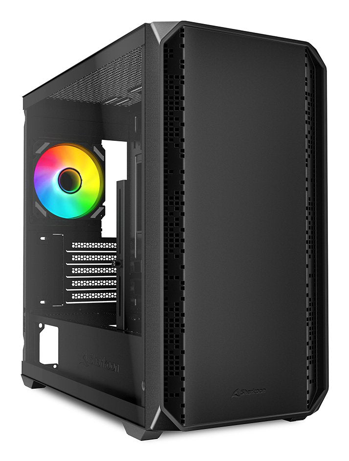 PC Case Gaming Sharkoom MK2 RGB MATX Black 120MM 3x USB Sn Power Supply