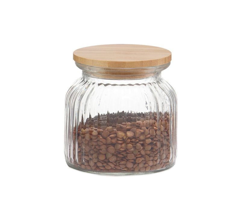 Andrea House Bote Kitchen Glass Bambú 600ML MS72136