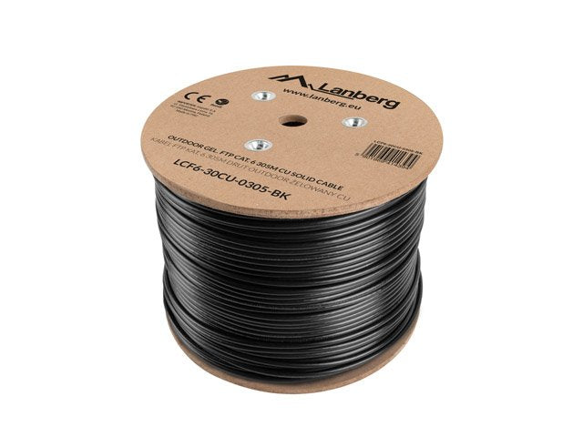 Lanberg Bobina Network Cable Outdoor Apantallado CAT.6 FTP AWG23 305M Black