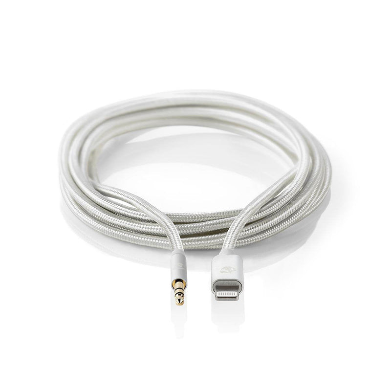 Nedis Lightning-adapter Apple Lightning 8-PIN 3.5MM Connector Male Chapado Oro Round Nylon Embalaje With Windo
