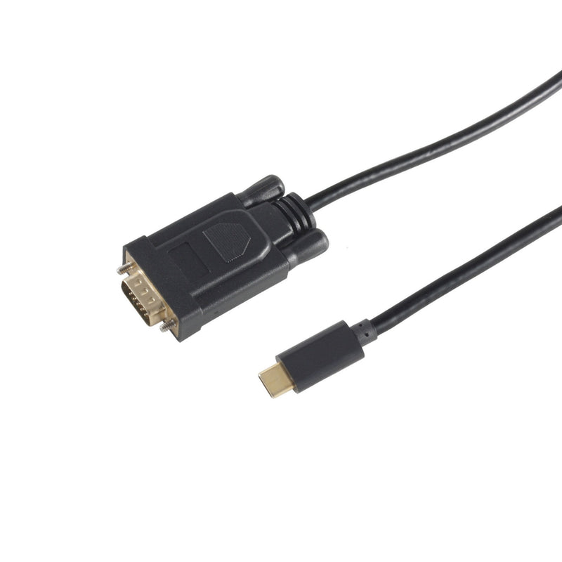 S-conn 10-59185 Adapter Cable Vídeo 1,8M USB Type-c VGA (d-sub) Black