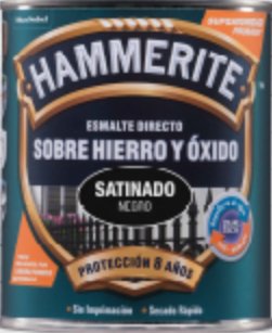 Hammerite Esmalte Metallic Satinado Black 0.750L 5093689
