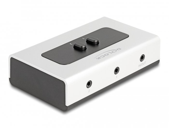 Delock 88061 2A 1 Conmutador Jack Stereo 3,5MM 4 Clavijas Manual Bidireccional