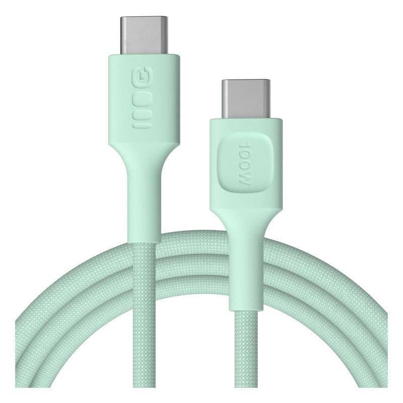 Green Cell USB-C To USB-C Cable Powerstream 100W 2M Green - Braided