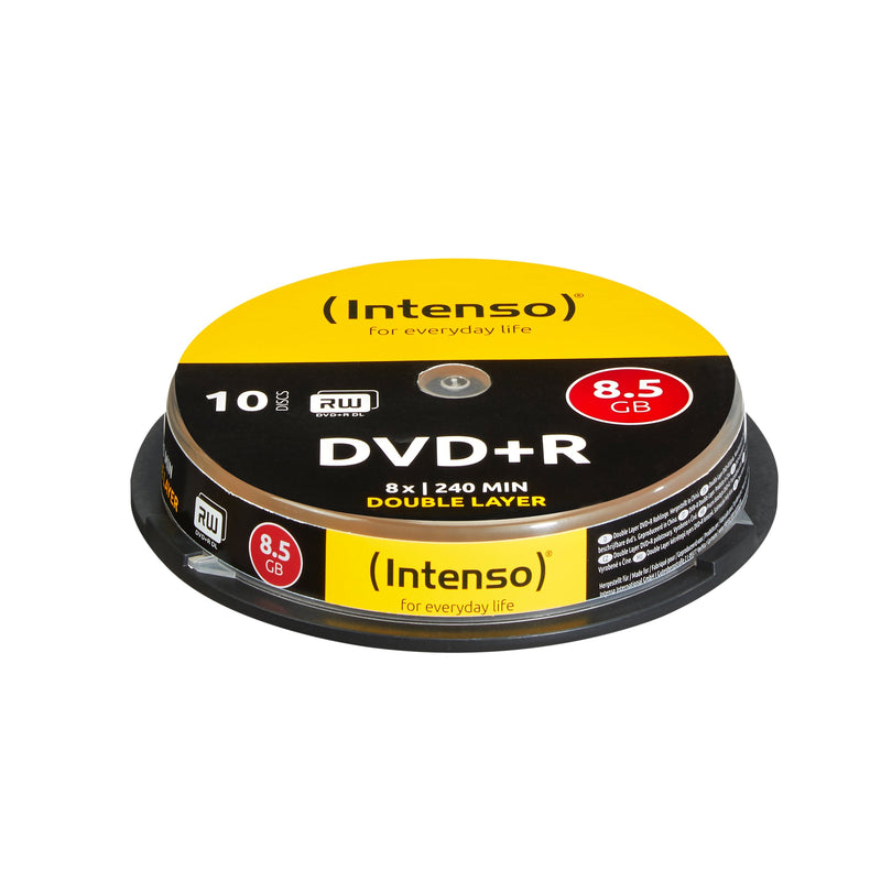 Intenso Dvd + R 8,5GB 8X Speed, Double Layer Cakebox 10