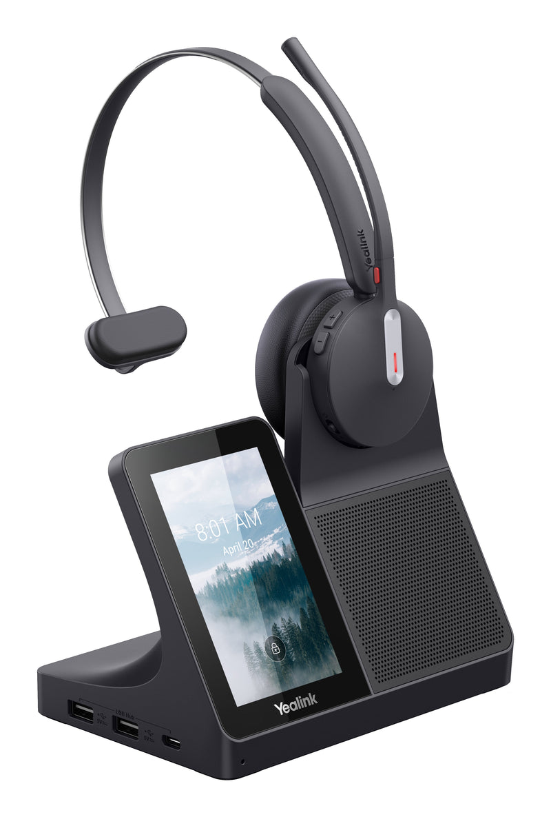 Yealink Auriculares WH64 Mono Inalámbrico Diadema USB Tipo-c Bluetooth Negro