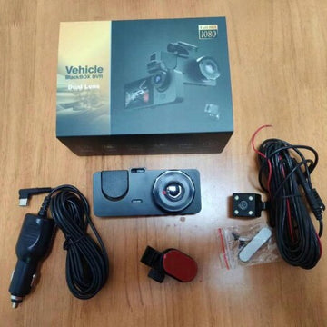 1080p HD Night Vision Dashcam With Rearview Camera Recording