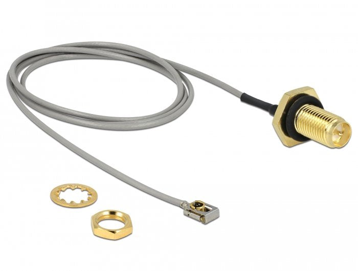 Delock Cable Antenna Rp-sma Connector Female Assembly a Mhf I Lk Connector Male 1.13 50CM Gewindelnge 10MM Pro