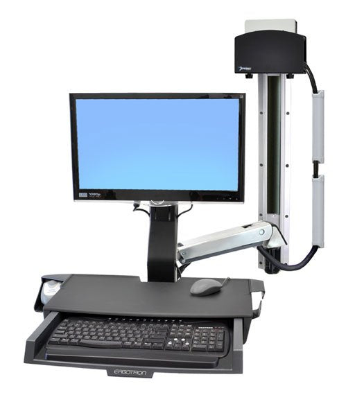 Ergotron Styleview Sit-stand Combo Ablageflaechen-system Wall Mount LCD Bis 61CM 24ZOLL 14,5KG.MIT CPU Halter