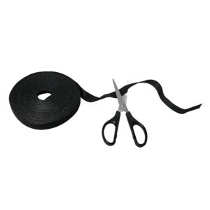 Logilink - Organiser Cable Tape Velcro, 10M, Black