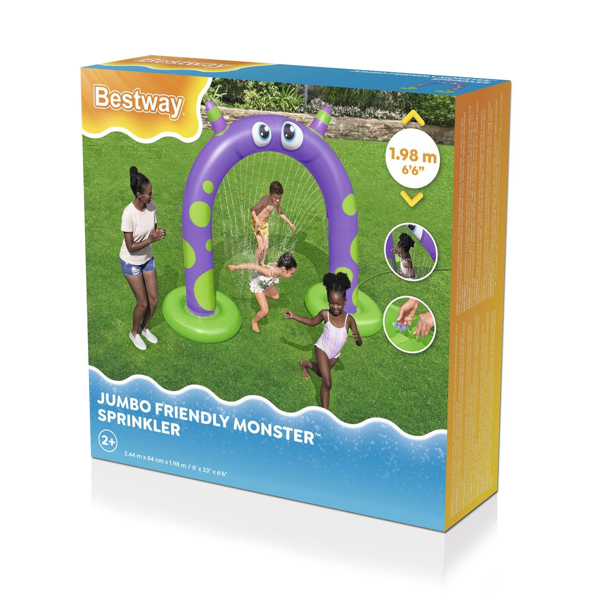 Bestway Jumbo Inflatable Monster Sprinkler 244x84x198 cm +2 Years Garden 52640