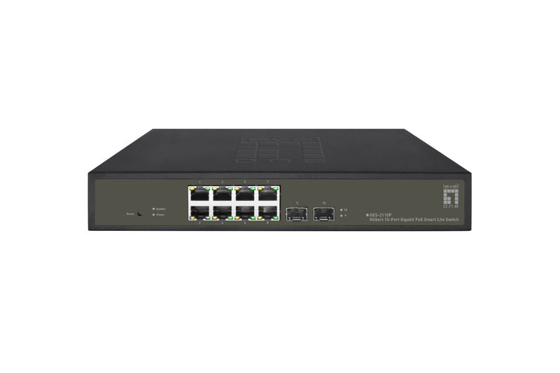Levelone Switch 8X Ge GES-2110P 2XGSFP 19 130W 8XPOE +