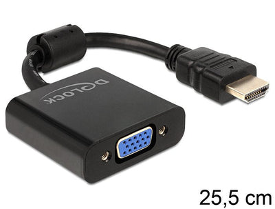 Delock Adapter Hdmi-a 19 Pines Male a VGA Black — image 1