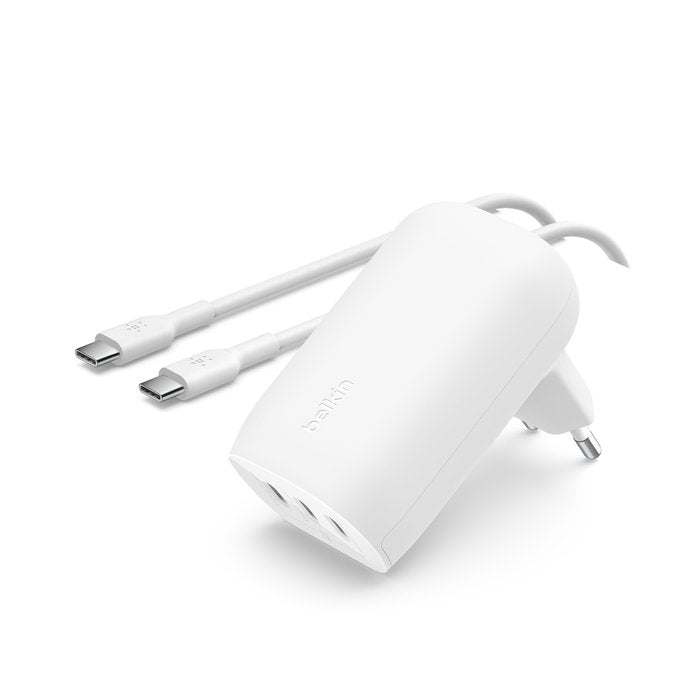 Belkin Charger Refuerzo USB-C 67W , 3 X USB-C + Cable WCC002VF2MWH-B6