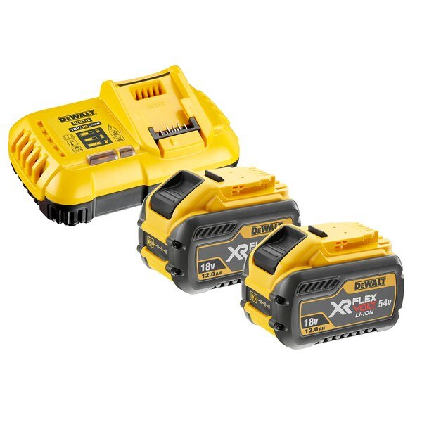 Dewalt Battery Xr Flexvolt Set Of 2 Black/Yellow Fast Charger, 2X Battery T Stak-box Ii, Stand Battery DCB118Y