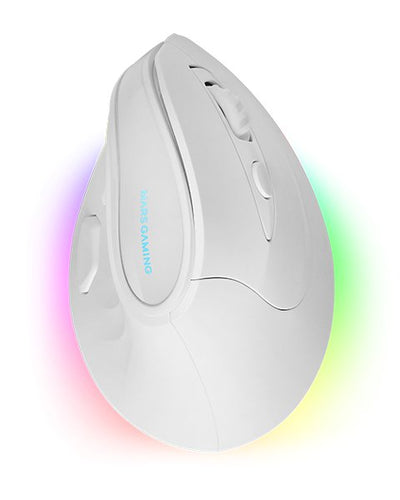 Mars Gaming Mouse Gaming Ergonómico Wireless Mm-sk Up To 8400 DPI White — image 1
