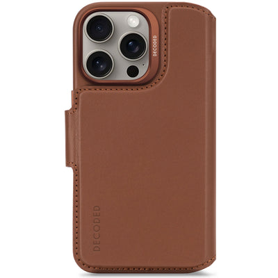 Decoded Leather Detachable Wallet Case For Iphone 16 Pro 16CM (6.3) Case Cartera Brown — image 1