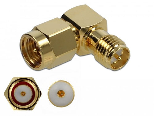 Delock Adapter Sma Connector Male a Rp-sma Connector Female 90° 10GHZ — image 1