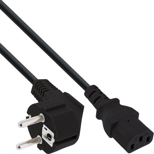 Inline 45PCS. Bulk-pack ® Power Cable Cee 7/7 Angled / 3PIN IEC C13 1M — image 1