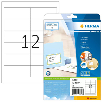 Herma Labels Premium A4 White 97X42,3MM Paper 120 Units — image 1