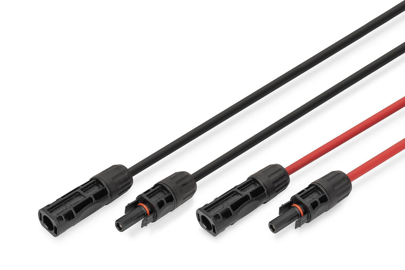 Digitus Alargador Cable Solar Ø 6MM² Pv 1.500 Voltios 2X 15 Metres - 1X Red 1X Black Plug / Socket MC4 DK-SCEC