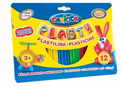 Carioca Plasty Pack 12 Plastilinas Surtidas - Easy Usar - No Se Seca - Reutilizable - Colours Brillantes And