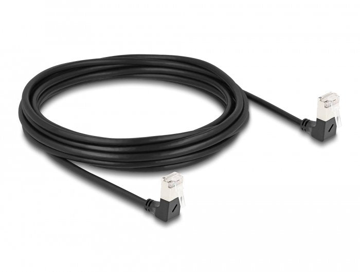 Delock Network Cable RJ45 CAT.6A S/FTP Slim 90° Unten / Unten Angular 5M