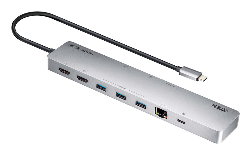 Dock MULTIFUNCIÓN11 Ports Esenciales: 2 Hdmi, 2 USB-C (1 Power And 1 Transmisión Datos), 3 USB Type a, 1 Sd,
