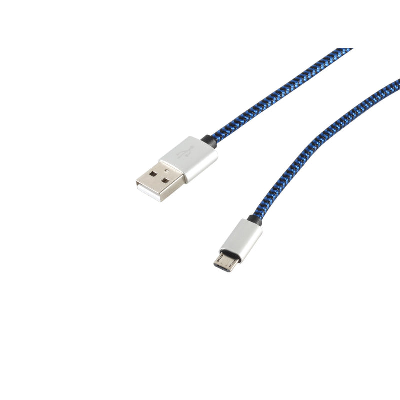 S-conn 14-50020 USB Cable 0,9M USB 2.0 USB a Micro-usb B Blue