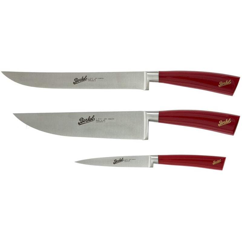 Berkel Knife Elegance Red Set Chef 3 Unds.