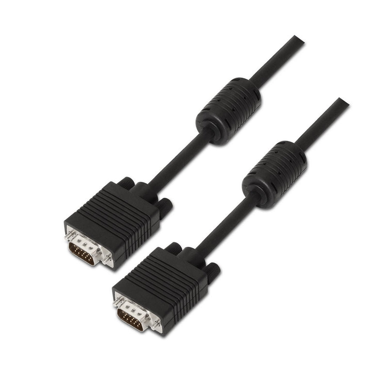 Aisens Cable Svga With Ferrita - HDB15 Male a Male - 25M - Black