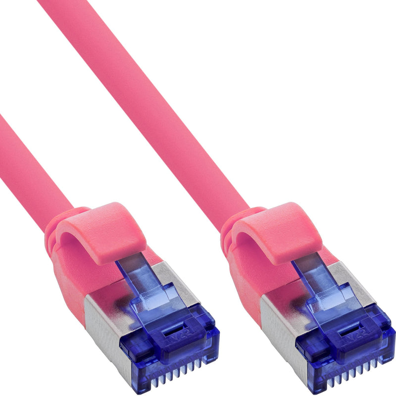 Inline® Network Cable Slim, CAT.6A, S/FTP, Tpe (lszh) Flexible, PoE, Magenta 25M