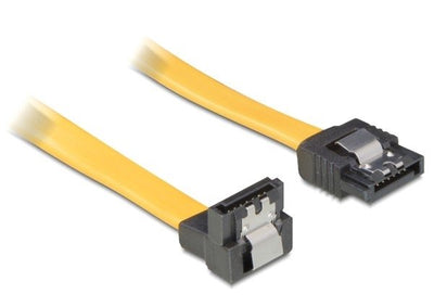 Delock SATA 3GB S Cable Gerade Auf Unten Gewinkelt 10CM Yellow — image 1