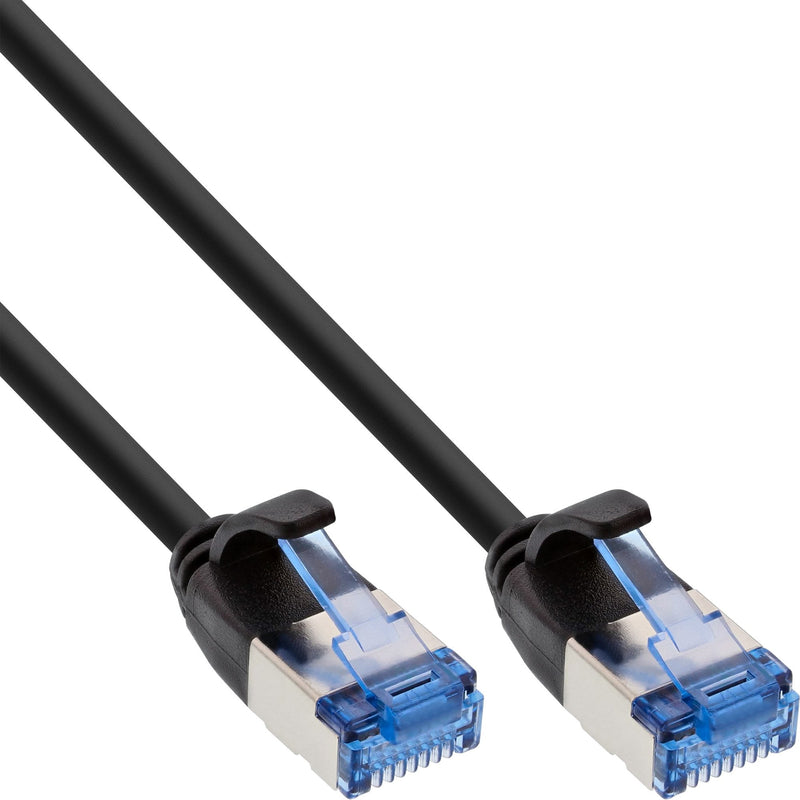Inline Network Cable Slim Round U/FTP CAT.6A Black 1M