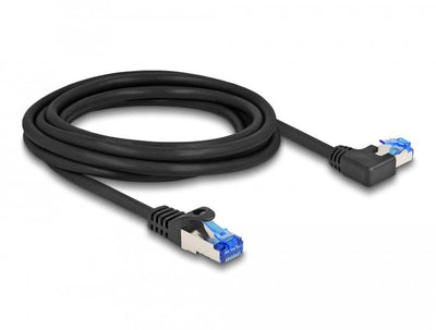 Delock Network Cable RJ45 CAT.6A S/FTP Gerade / Links Angular 3M Black — image 1