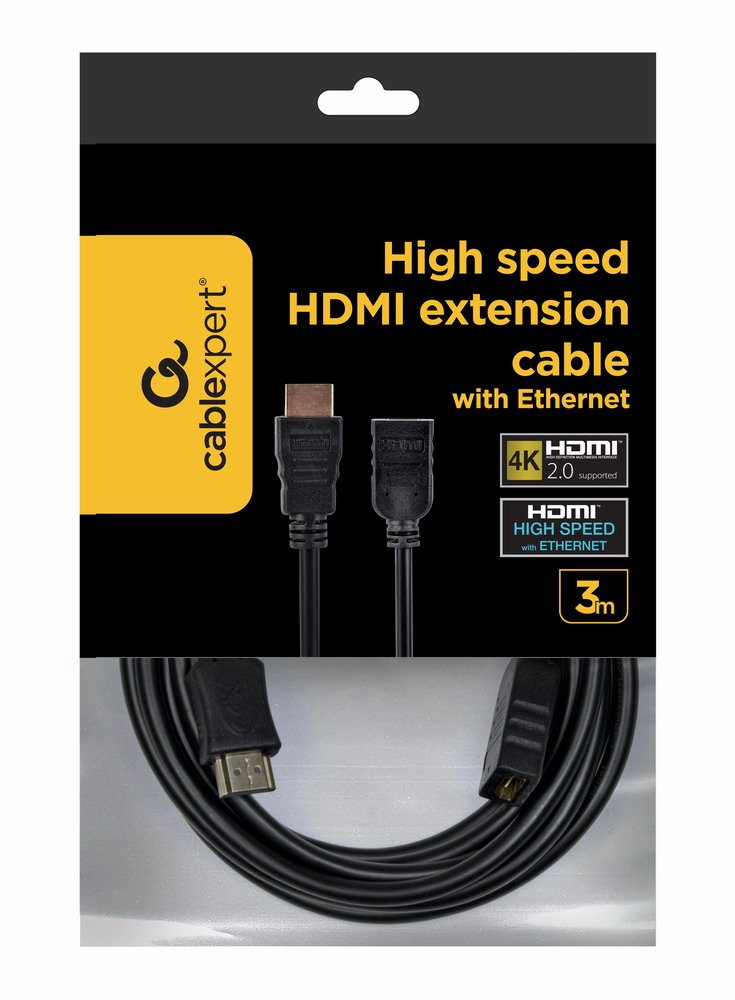 Gembird HDMI Cable V2.0 (alargo) 3M M/H Ethernet Ccs Black (60)