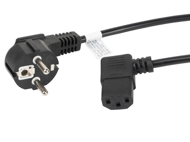 Lanberg Cable Power CA-C13C-12CC-0018-BK Connectors Schuko / IEC320 C13 Acodado 1.8 Metres