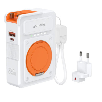 4SMARTS 541384 Battery External Polímero Litio 10000MAH Charger Wireless Orange White — image 1