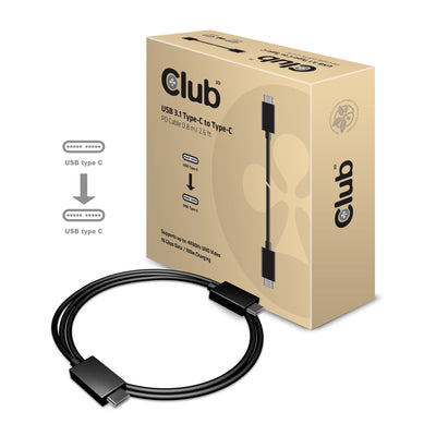 CLUB3D USB Type-c Cable M/M 0.8METER Active Pd ~100WATT 4K60HZ — image 1